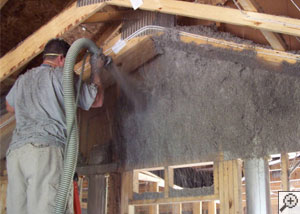 Insulation installed in a Pearl attic