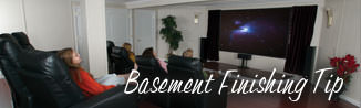 A waterproofed basement that has been finished into a family room in Morton