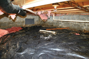 Crawl Space Repair Before in Jackson