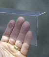 Closeup of a clear plastic covering on a Brookhaven crawl space block wall