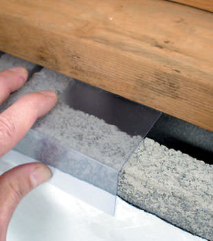 Block wall clear covering for wet crawl spaces in Brookhaven