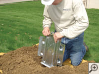 Steel earth anchor assembly installation in Greenville.