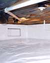 a sealed crawl space installation in Meridian