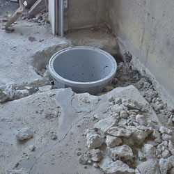 Placing a sump pit in a Lafayette home