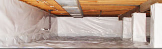 an encapsulated crawl space system in Meridian